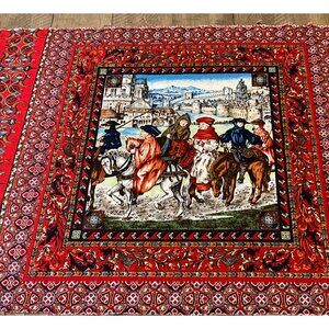 Rose & Hubble Medieval Fabric Panel Cushions Lydgate & Canterbury Pilgrims